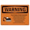 Signmission OSHA Warning Sign, 7" Height, 10" Width, Rigid Plastic, Electrocution Hazard Crane, Landscape OS-WS-P-710-L-12596 - alternate 1